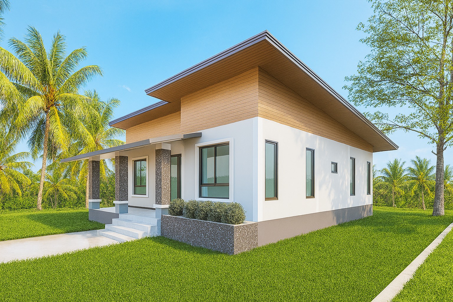 Single-Storey House Design - Bang Krabue - Design view 03