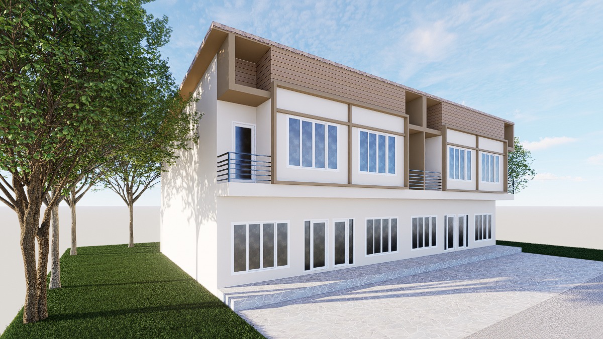 Design render of Commercial Building Design: Opposite corner perspective