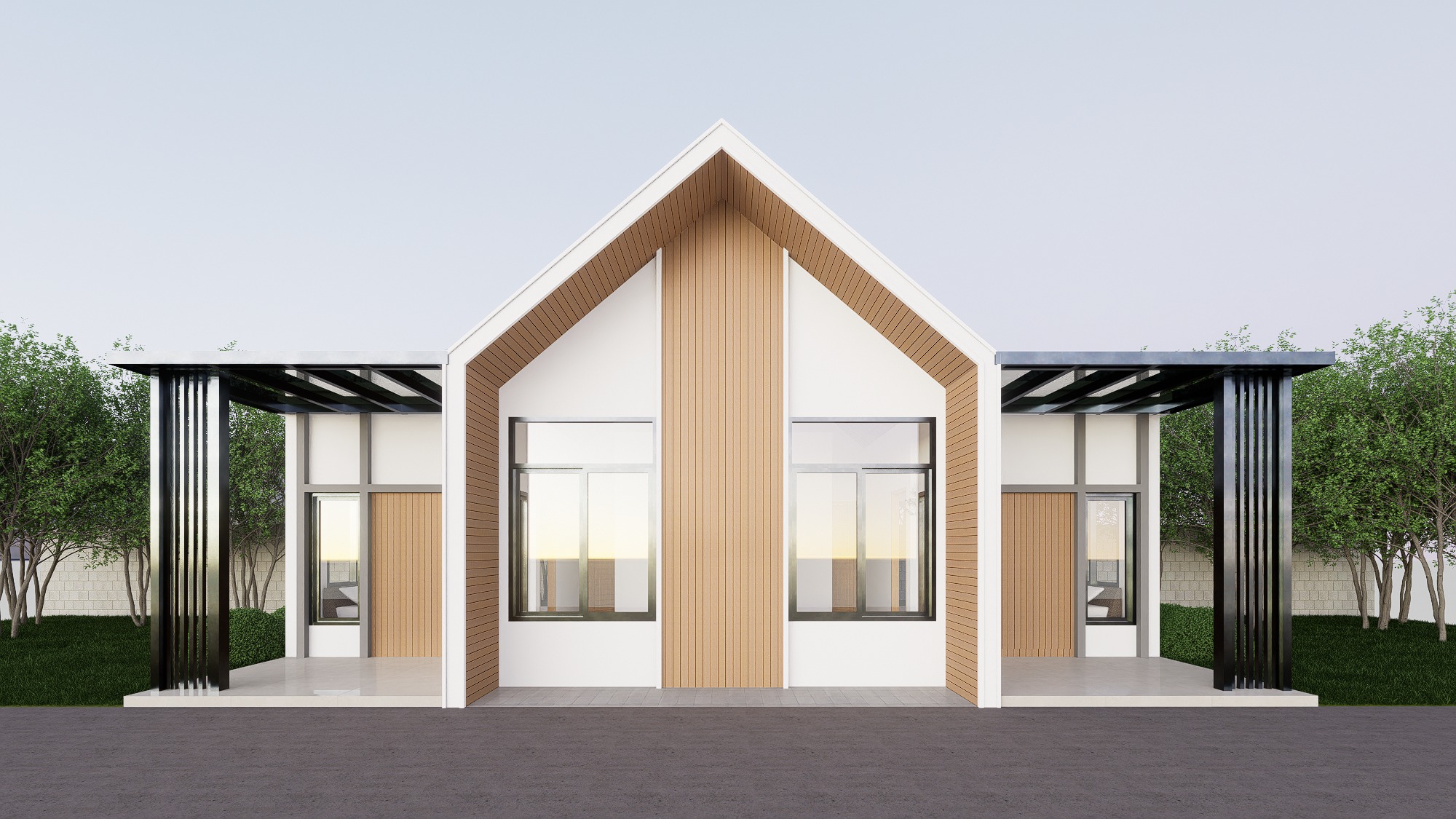 Compact Single-Storey House - Thasala - Design view 02