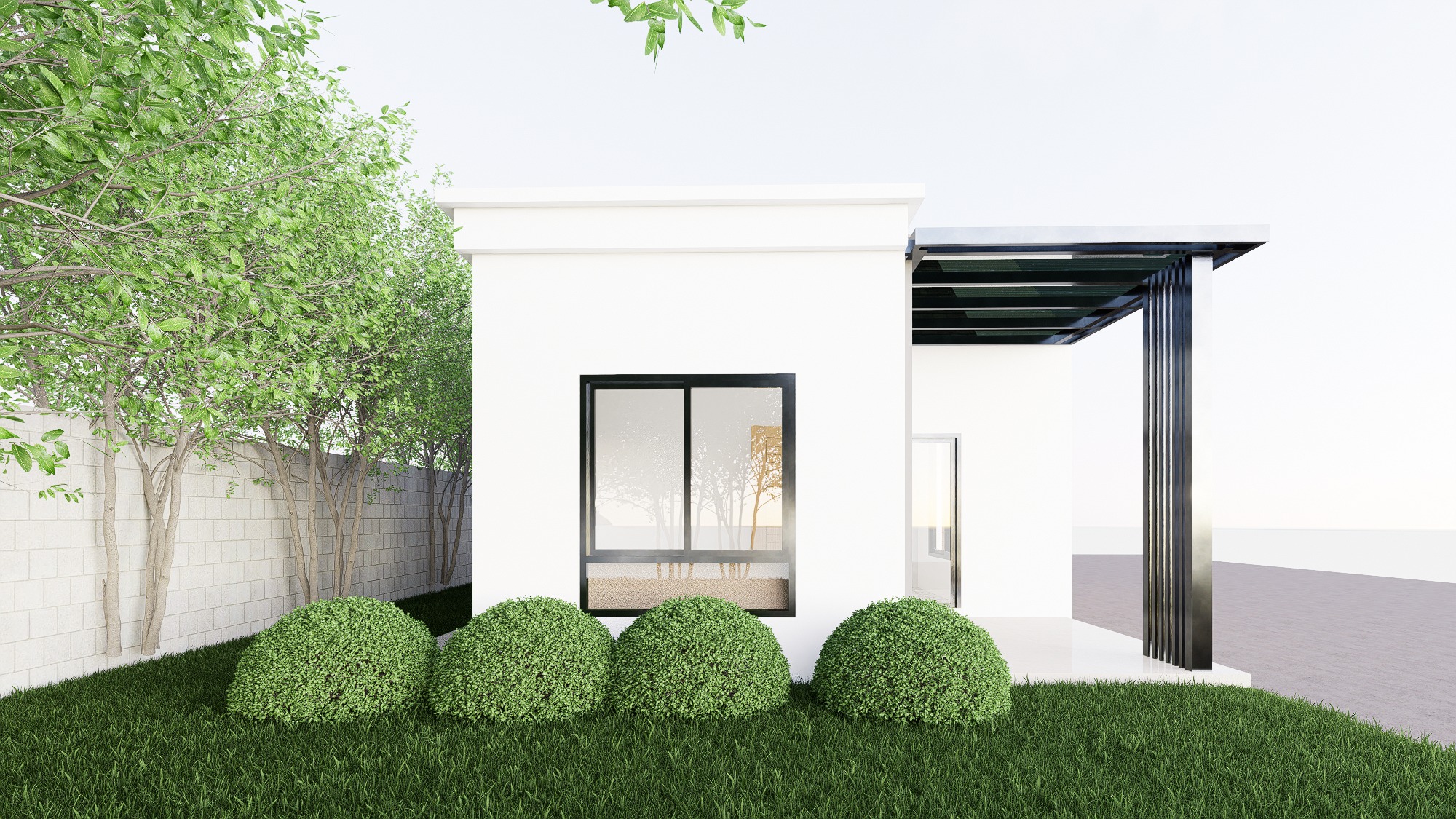 Compact Single-Storey House - Thasala - Design view 04