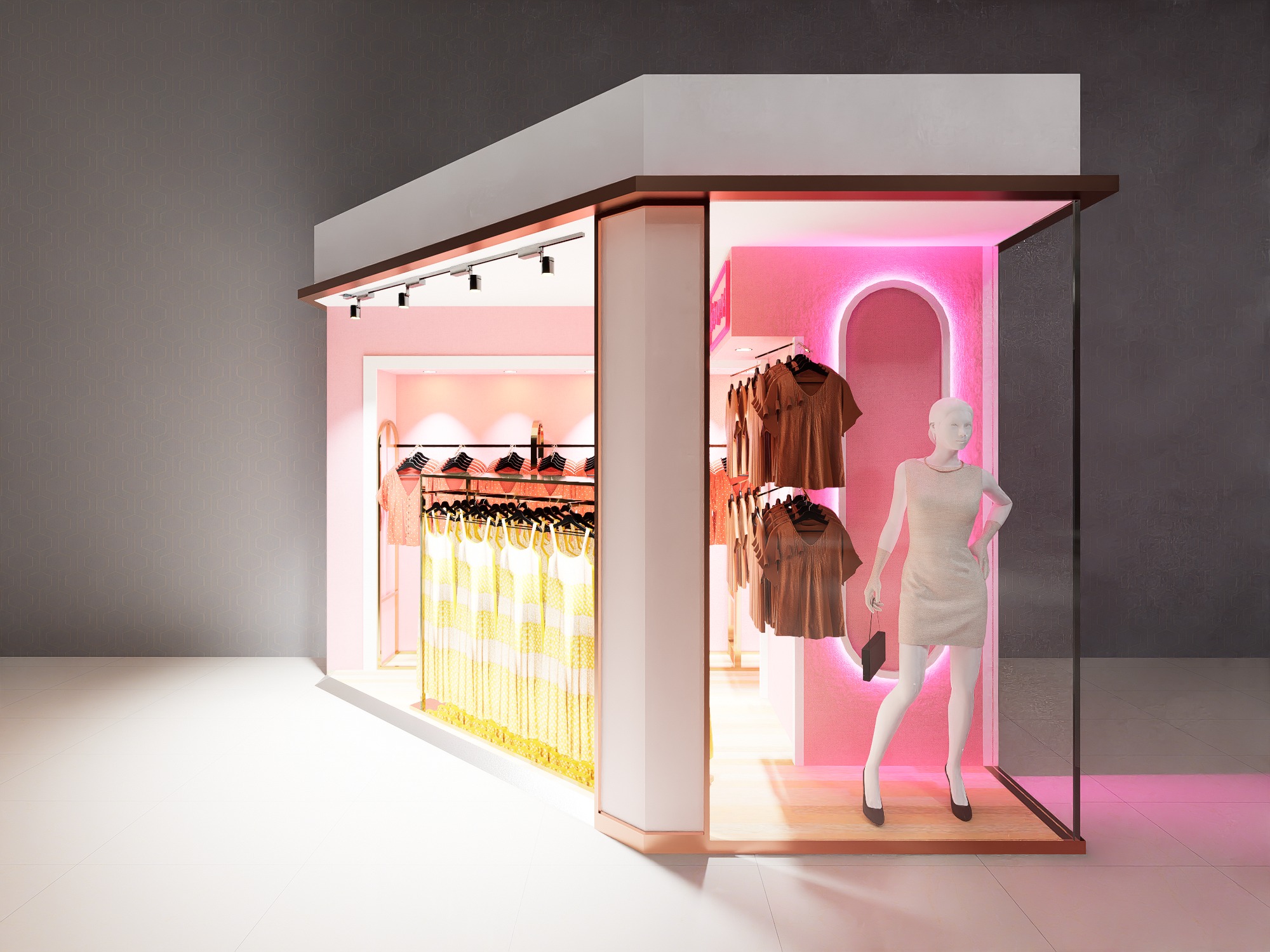 Shopping Mall Boutique Interior - Design view 01