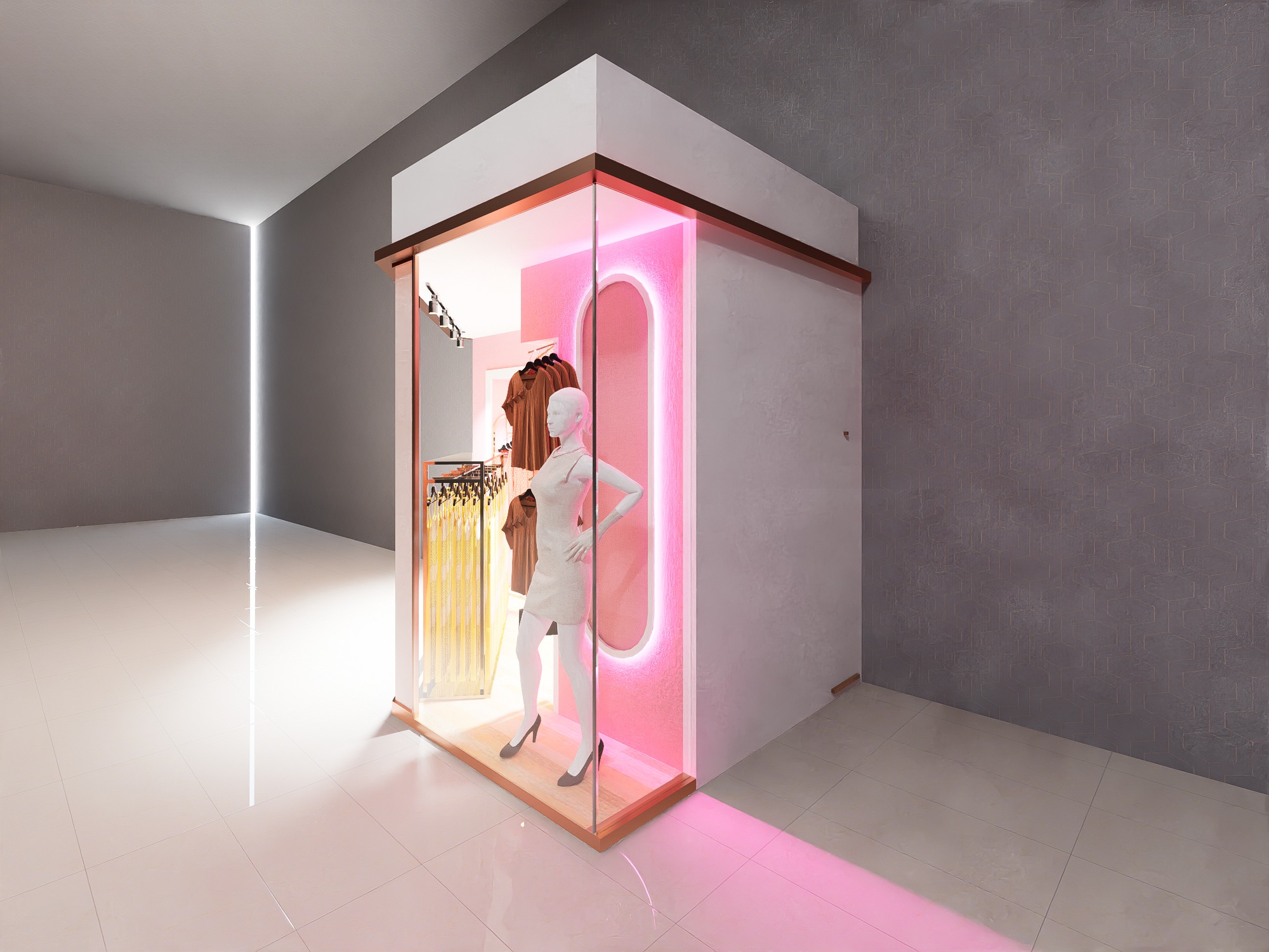 Shopping Mall Boutique Interior - Design view 02