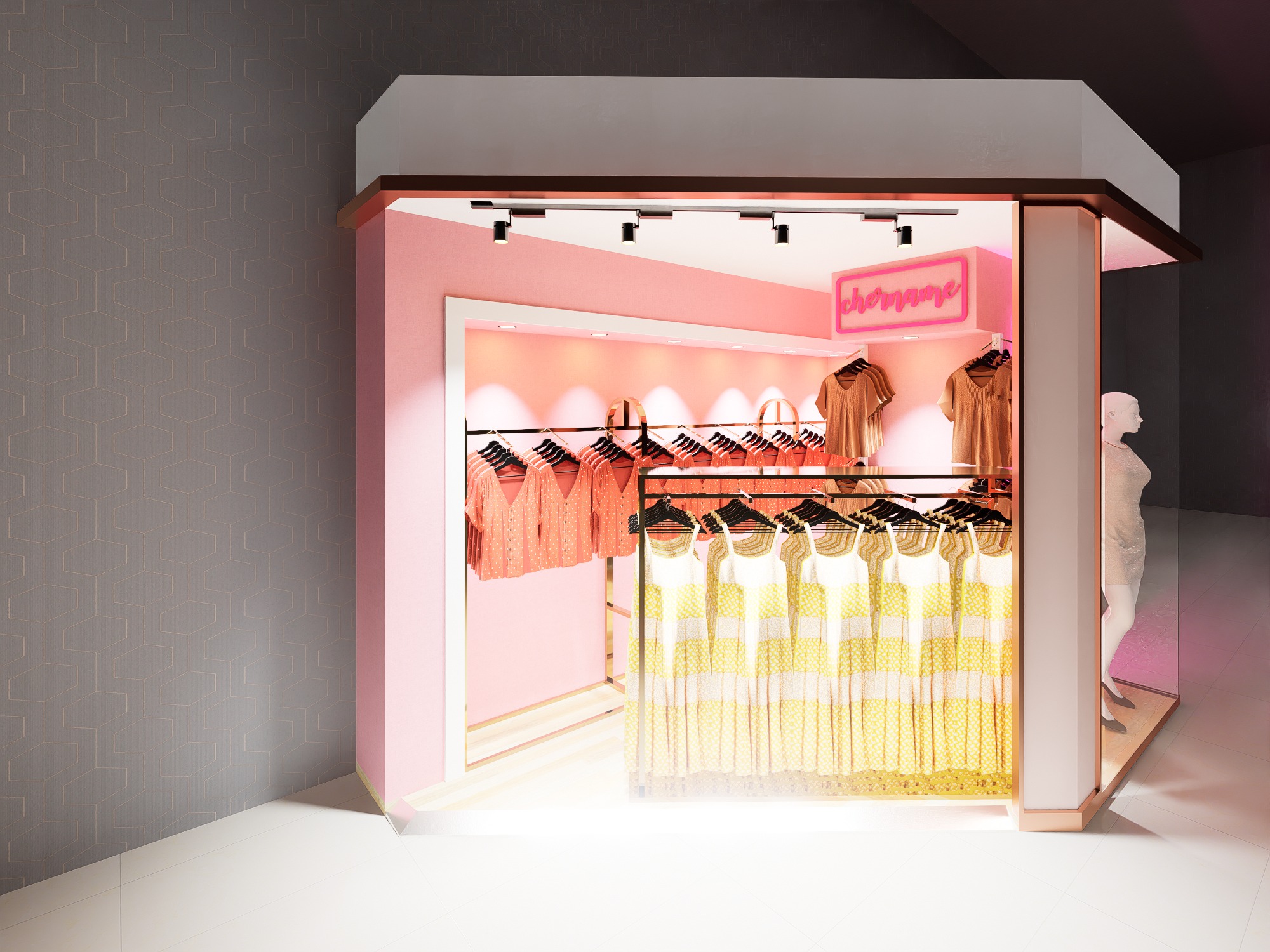 Shopping Mall Boutique Interior - Design view 03