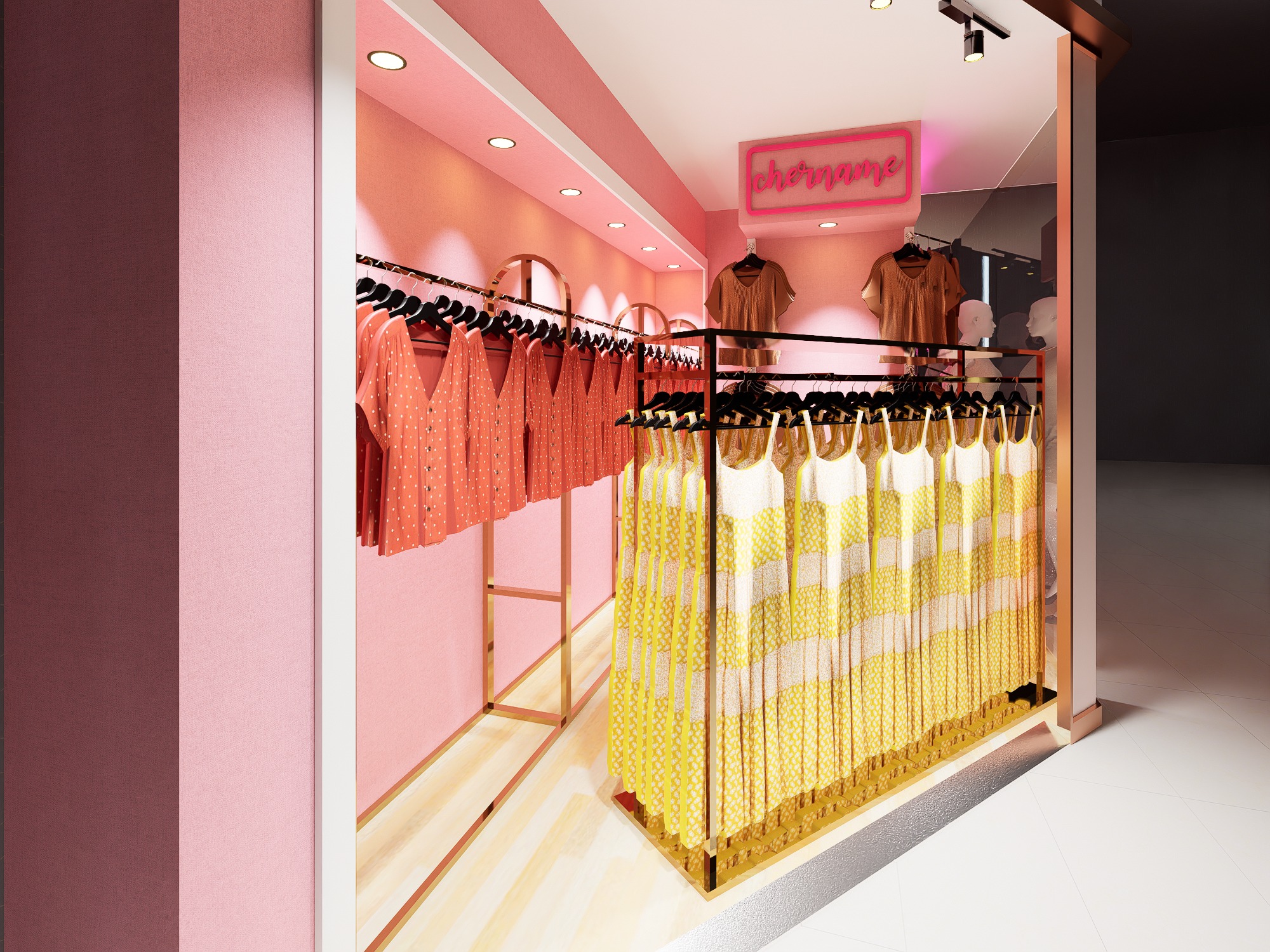 Shopping Mall Boutique Interior - Design view 04