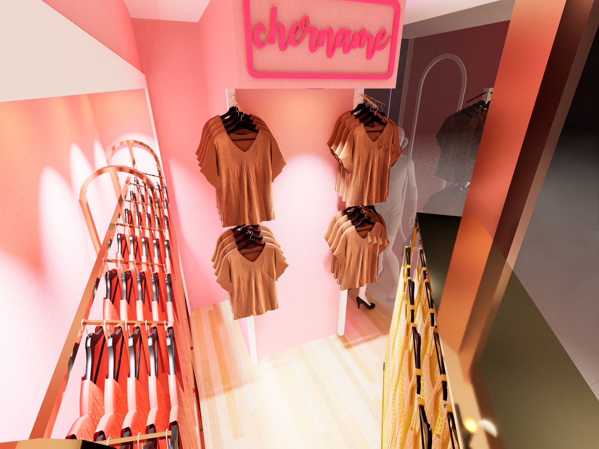 Shopping Mall Boutique Interior - Design view 07