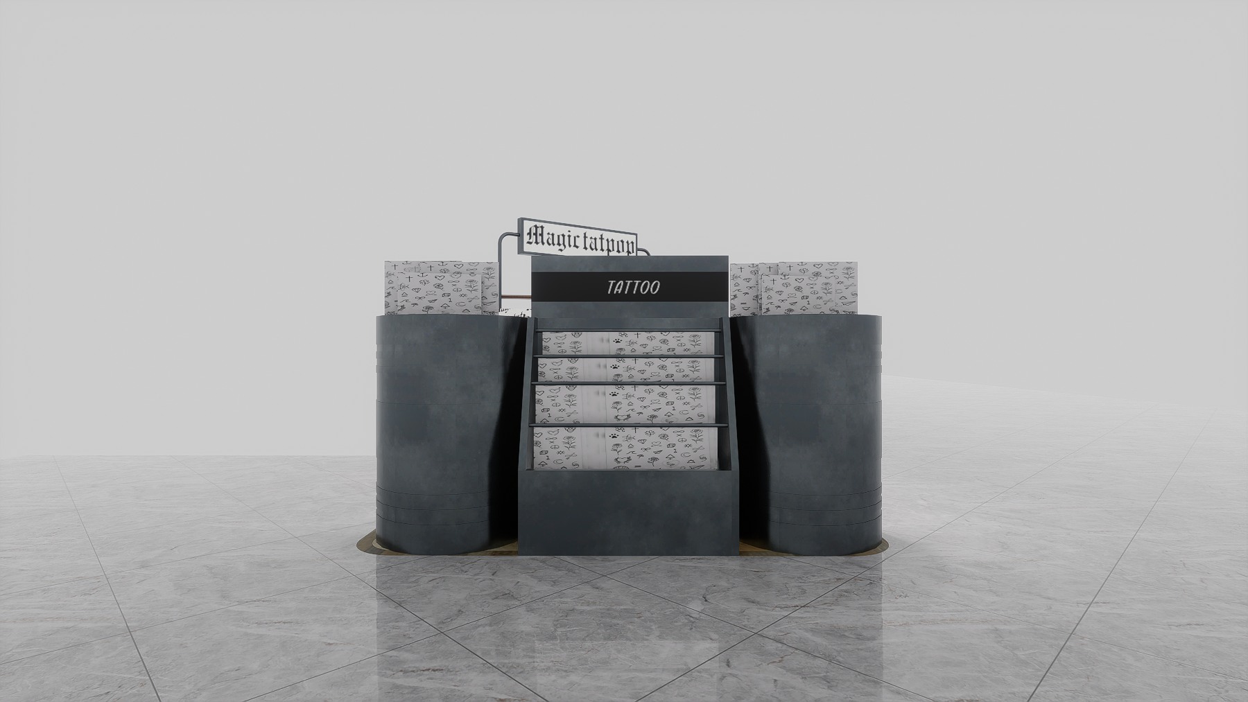 Shopping Mall Retail Kiosks - Design view 01
