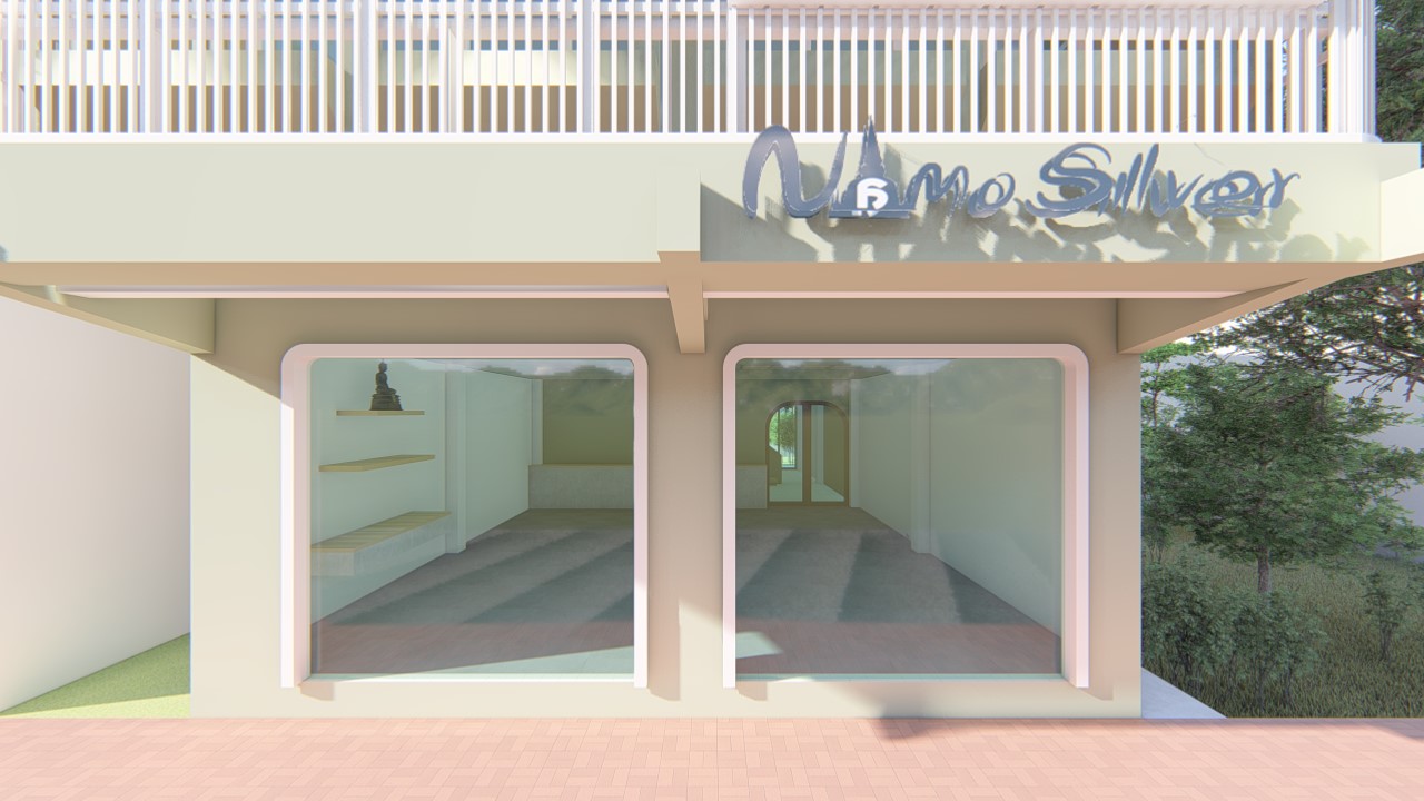Design render of Namo Silver: Shopfront and signage — facade study 01