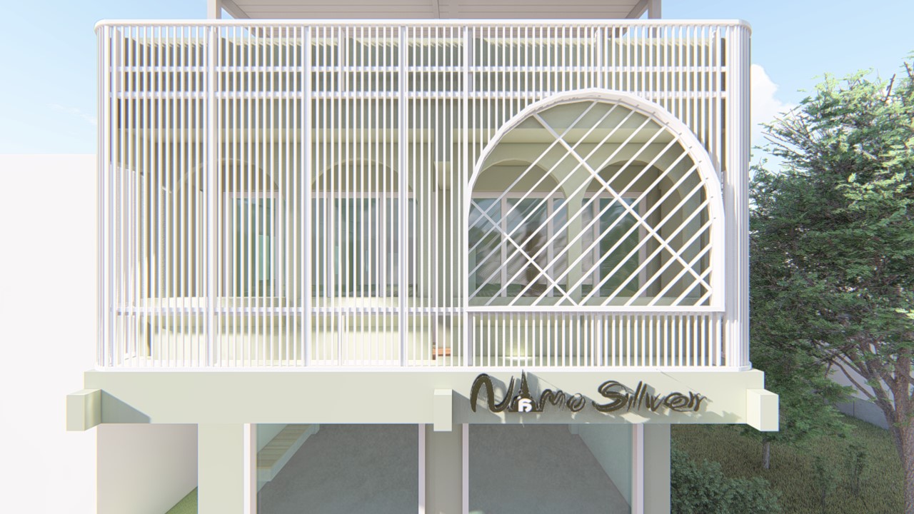 Design render of Namo Silver: Upper facade screen — study 01