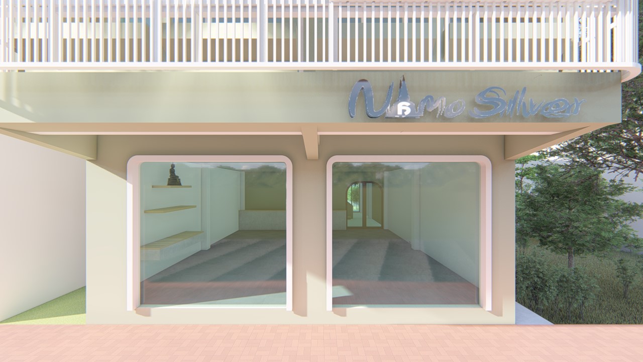 Design render of Namo Silver: Shopfront and signage — facade study 02