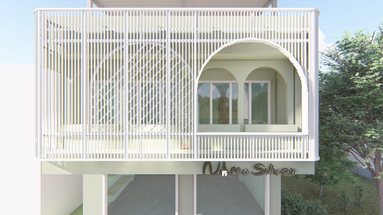 Design render of Namo Silver: Arched facade opening — study 02