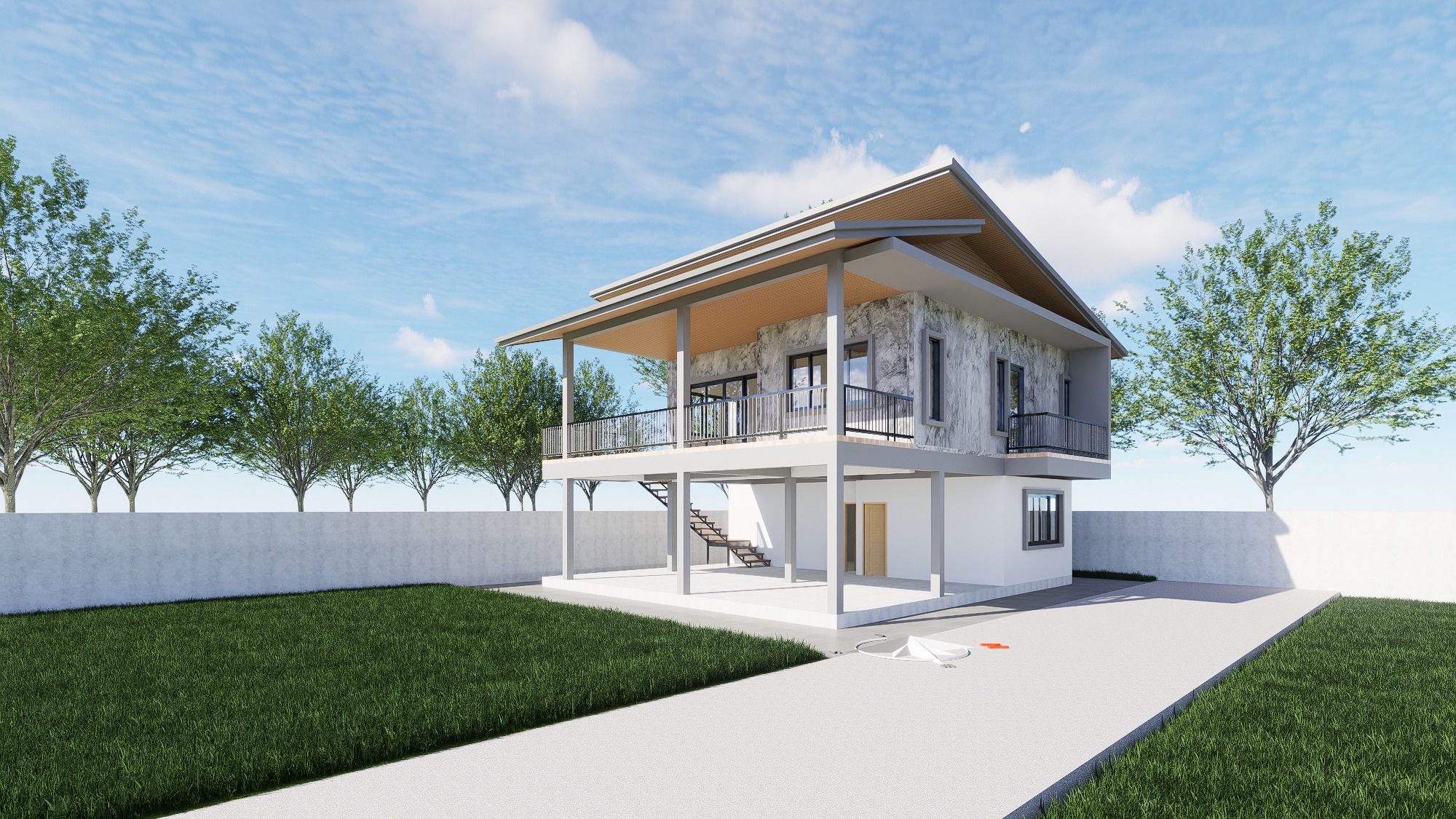 Raised House Design - Design view 01