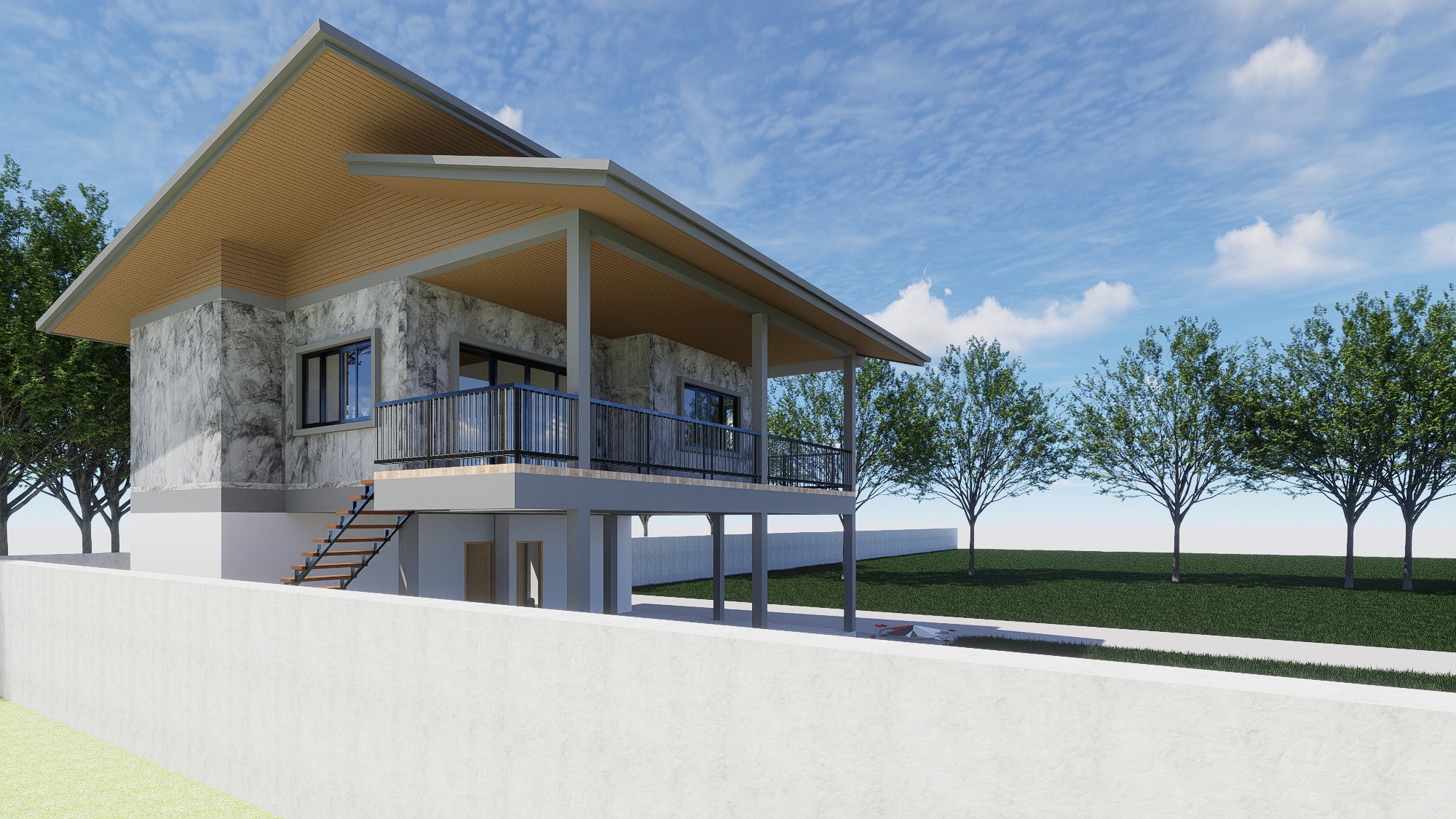 Raised House Design - Design view 07