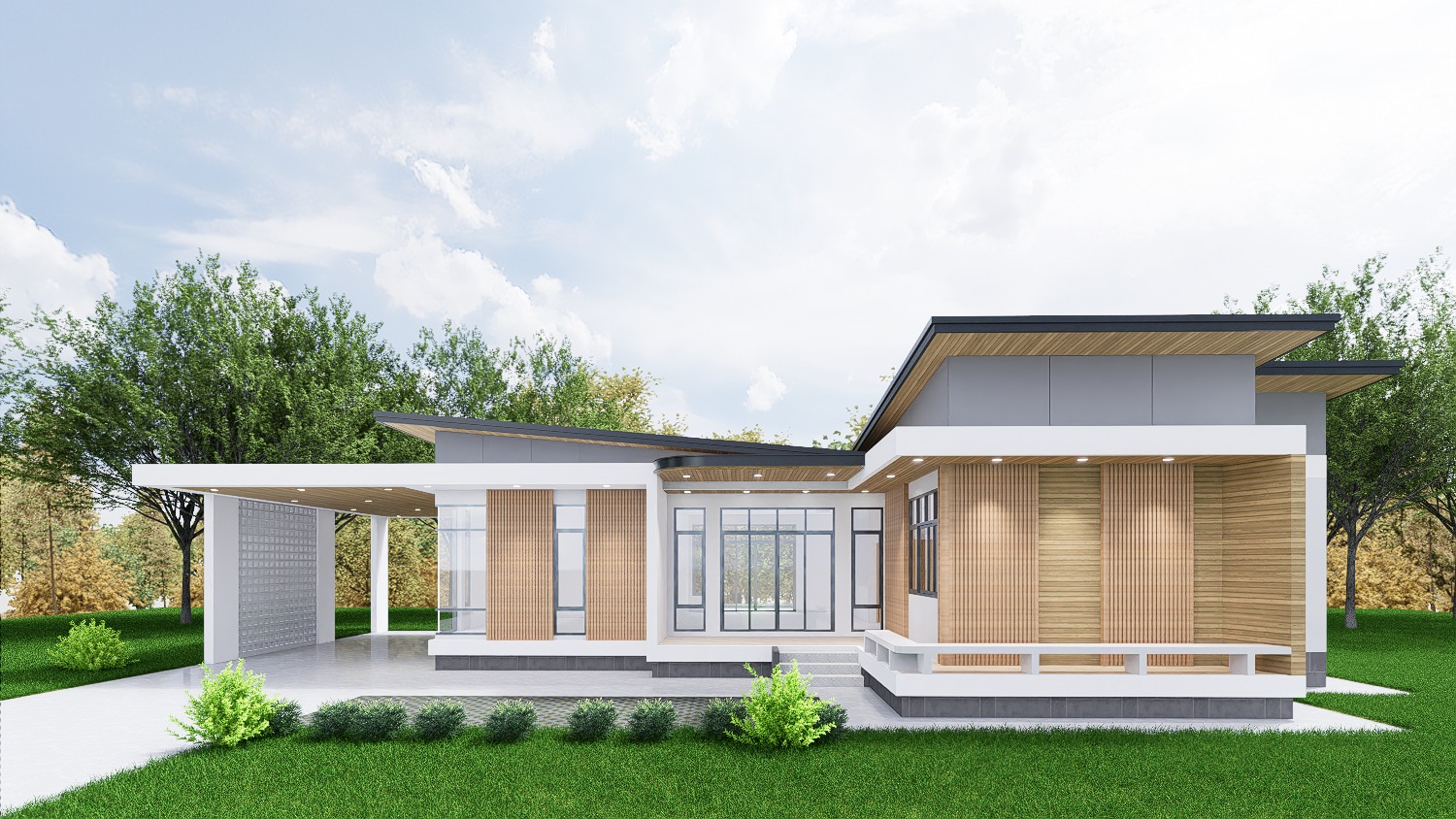 Single-Storey House Design - Design view 08
