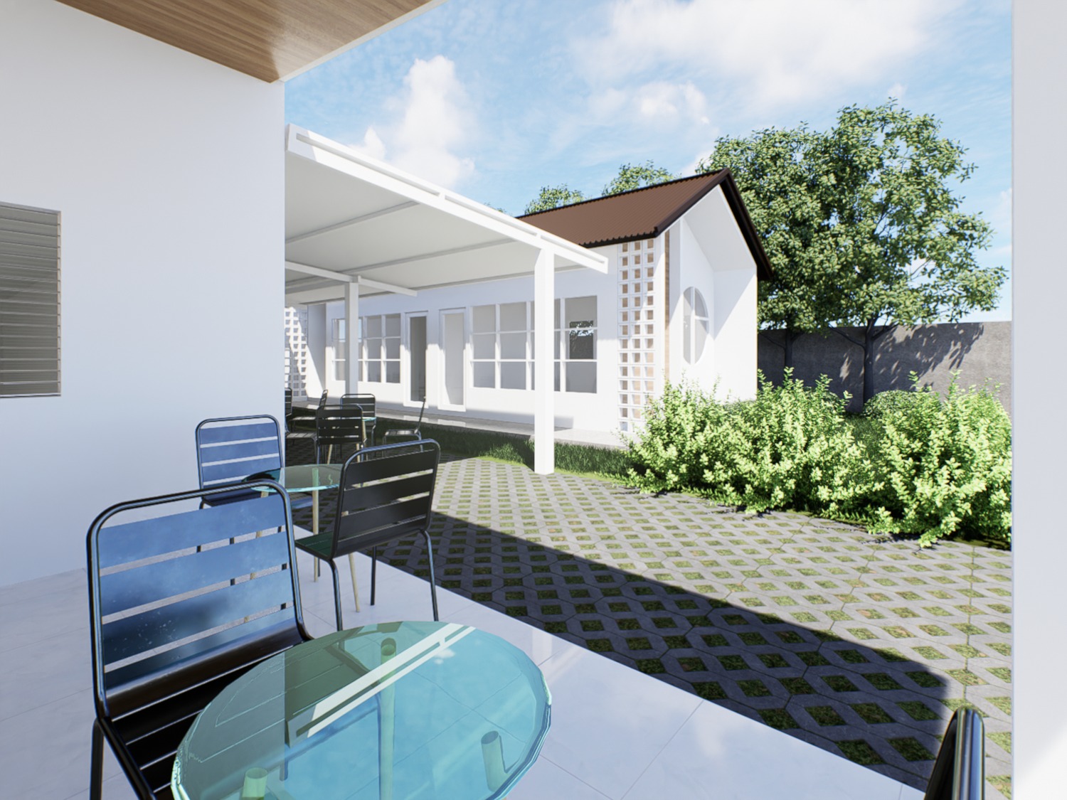 Design render of Tutoring School: School approach